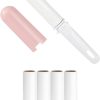 Lint Roller Refill Set with Ergonomic Handle and Multiple Replacement Rolls