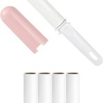 Lint Roller Refill Set with Ergonomic Handle and Multiple Replacement Rolls