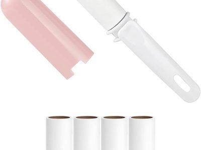 Lint Roller Refill Set with Ergonomic Handle and Multiple Replacement Rolls