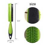Double-Sided Silicone Pet Hair Removal Brush with Flexible Cleaning Bristles