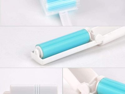 Compact Enclosed Lint Roller with Protective Cover for Travel & Home