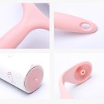 Apple-Shaped Reusable Pet Hair Remover Roller with Compact Storage Case