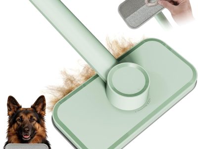 Large Surface Self-Cleaning Pet Hair Remover with Collection Base for Furniture and Bedding