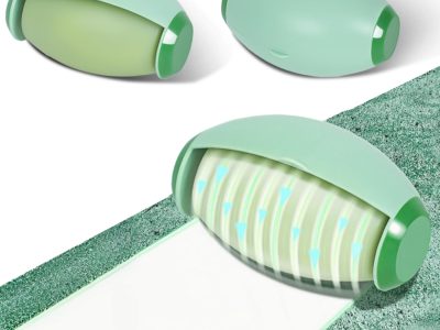Mint Green Reusable Lint Roller with Protective Cover for Pet Hair & Fabric
