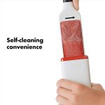 Self-Cleaning Pet Hair Remover Brush with Storage Base for Clothing, Furniture and Bedding